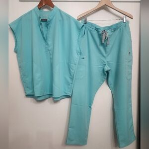 Figs Set: Rafaela Oversized Top And Yola High Waisted Skinny Both In XL